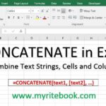 CONCATENATE in Excel Combine Text Strings Cells and Columns