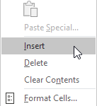 Click Insert