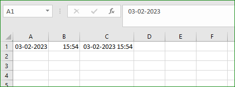 Date and Time in Excel