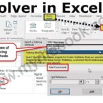 Excel Data Analysis Solver in Excel