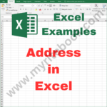 Excel Example – Address in Excel