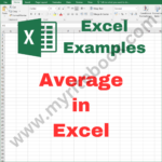 Excel Example – Average in Excel