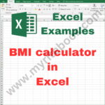 Excel Example – BMI calculator in Excel