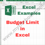 Excel Example – Budget Limit in Excel