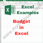 Excel Example – Budget in Excel