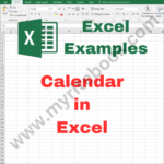 Excel Example – Calendar in Excel