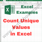 Excel Example – Count Unique Values in Excel
