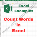 Excel Example – Count Words in Excel VBA