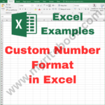 Excel Example – Custom Number Format in Excel