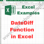 Excel Example – DateDiff Function in Excel VBA