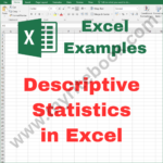 Excel Example – Descriptive Statistics in Excel