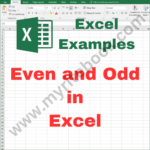 Excel Example – Even and Odd in Excel