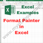 Excel Example – Format Painter in Excel