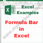 Excel Example – Formula Bar in Excel