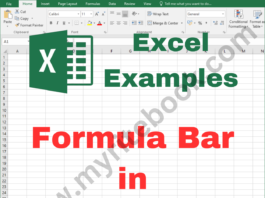 Excel Example - Formula Bar in Excel