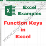 Excel Example – Function Keys in Excel