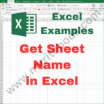 Excel Example – Get Sheet Name in Excel