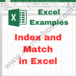 Excel Example – Index and Match in Excel