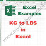 Excel Example – Kg to lbs in Excel