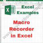 Excel Example – Macro Recorder in Excel VBA