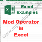 Excel Example – Mod Operator in Excel VBA