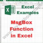Excel Example – MsgBox Function in Excel VBA