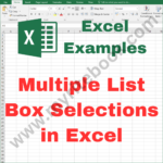 Excel Example – Multiple List Box Selections in Excel VBA