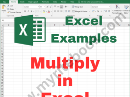 Excel Example - Multiply in Excel