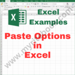 Excel Example – Paste Options in Excel