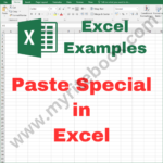 Excel Example – Paste Special in Excel