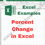Excel Example – Percent Change in Excel