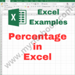 Excel Example – Percentage in Excel