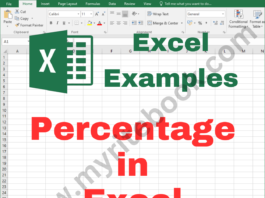 Excel Example - Percentage in Excel