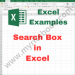 Excel Example – Search Box in Excel