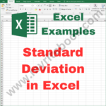 Excel Example – Standard Deviation in Excel