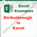 Excel Example – Strikethrough in Excel