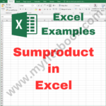 Excel Example – Sumproduct in Excel