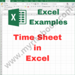 Excel Example – Time Sheet in Excel