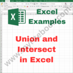 Excel Example – Union and Intersect in Excel VBA