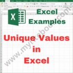 Excel Example – Unique Values in Excel
