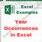 Excel Example – Year Occurrences in Excel VBA