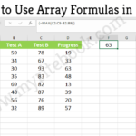 Excel Functions Array Formulas in Excel