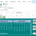 Excel Popup Calendar
