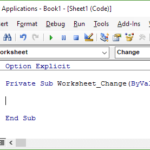 Excel VBA Events in Excel Worksheet Change Event in Excel VBA