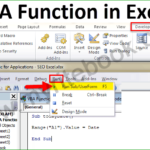 Excel VBA Function and Sub in Excel