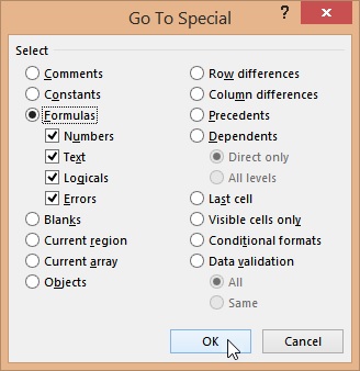 Select Formulas