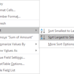 Sort Largest to Smallest