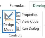 Turn Off Design Mode