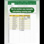 calculate running total in excel