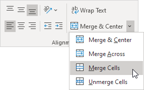 Merge Cells